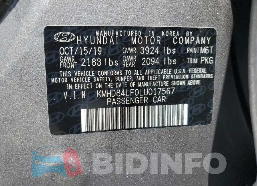 KMHD84LF0LU017567 Photo# 12