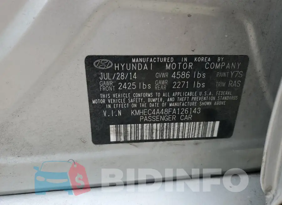 KMHEC4A48FA126143 Photo# 13