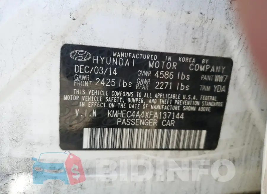 KMHEC4A4XFA137144 Photo# 12