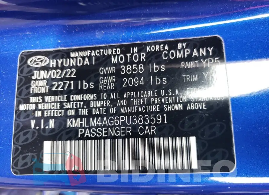 KMHLM4AG6PU383591 Photo# 12