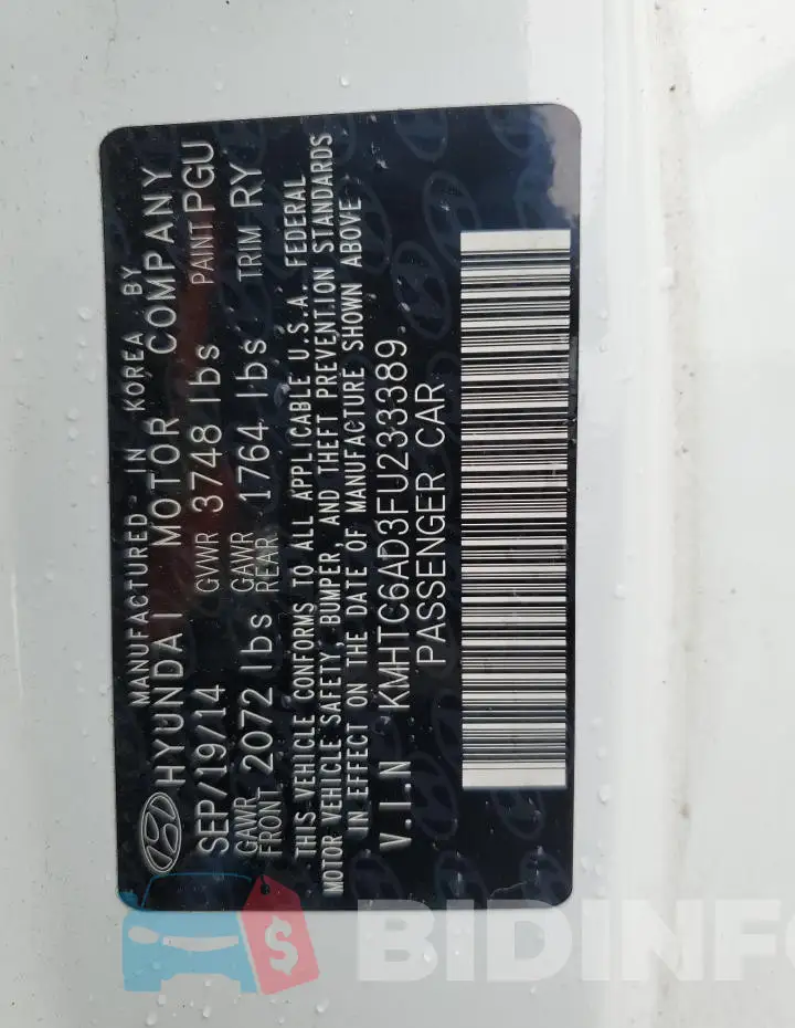 KMHTC6AD3FU233389 Photo# 12