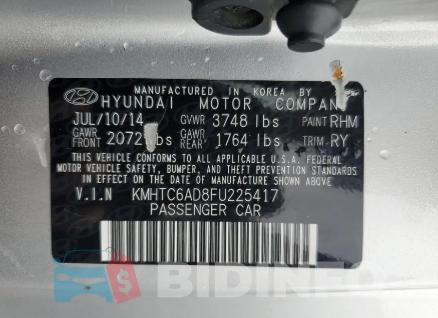 KMHTC6AD8FU225417 Photo# 13