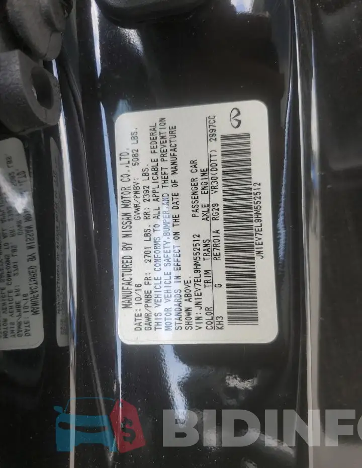 JN1EV7EL9HM552512 Photo# 13