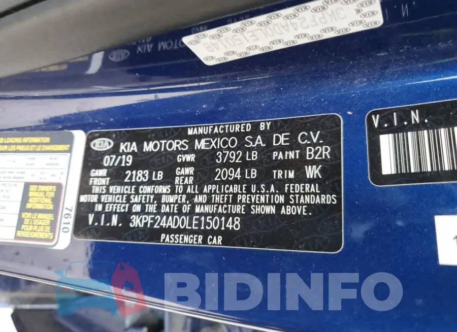 3KPF24AD0LE150148 Photo# 12