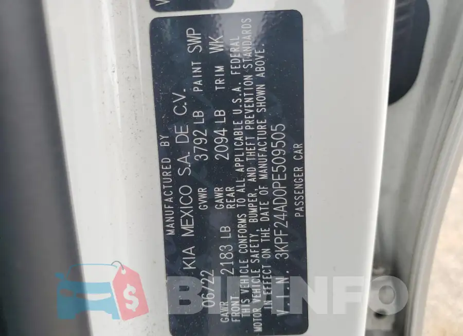 3KPF24AD0PE509505 Photo# 12