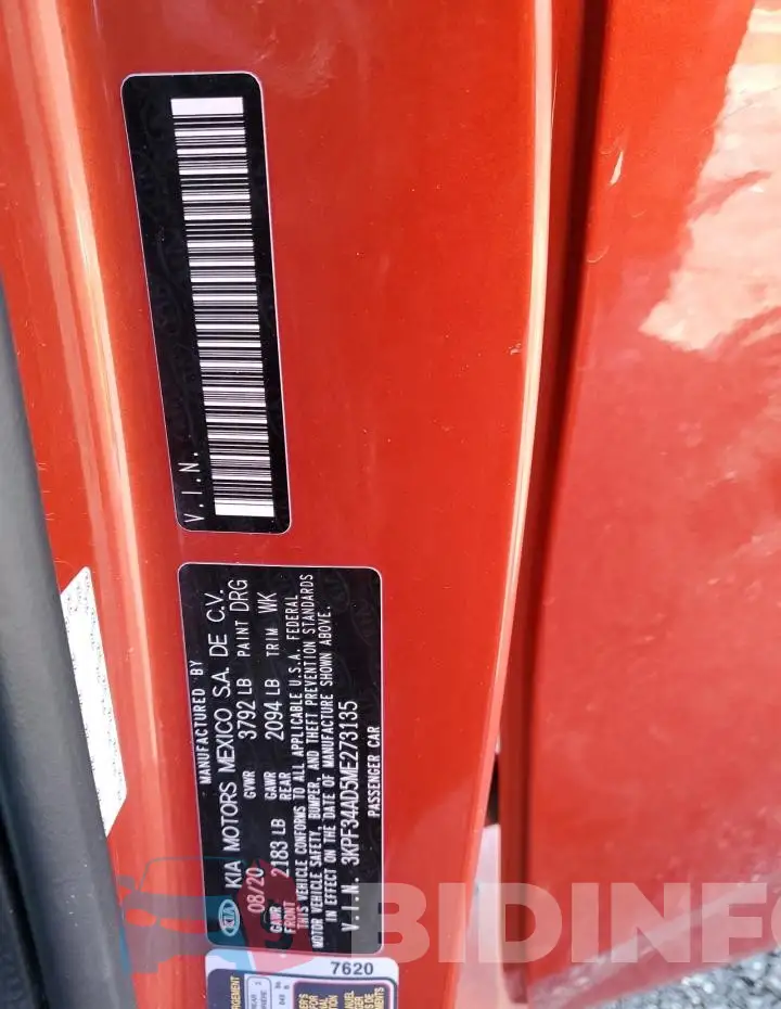 3KPF34AD5ME273135 Photo# 12