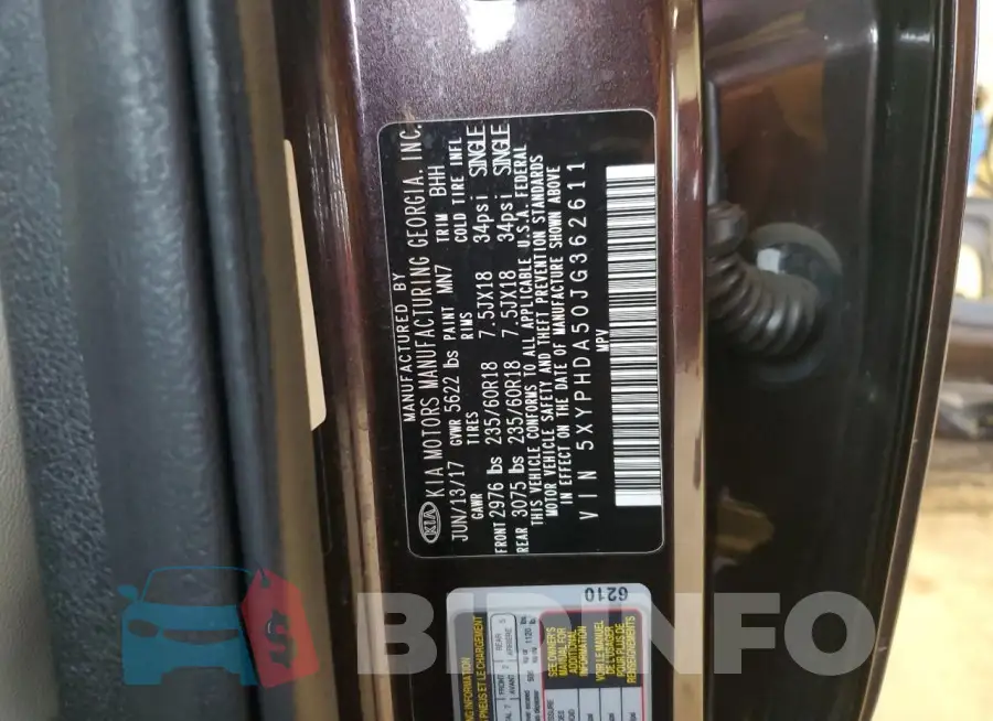 5XYPHDA50JG362611 Photo# 14