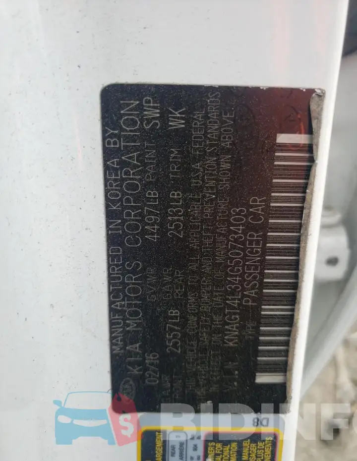 KNAGT4L34G5073403 Photo# 12