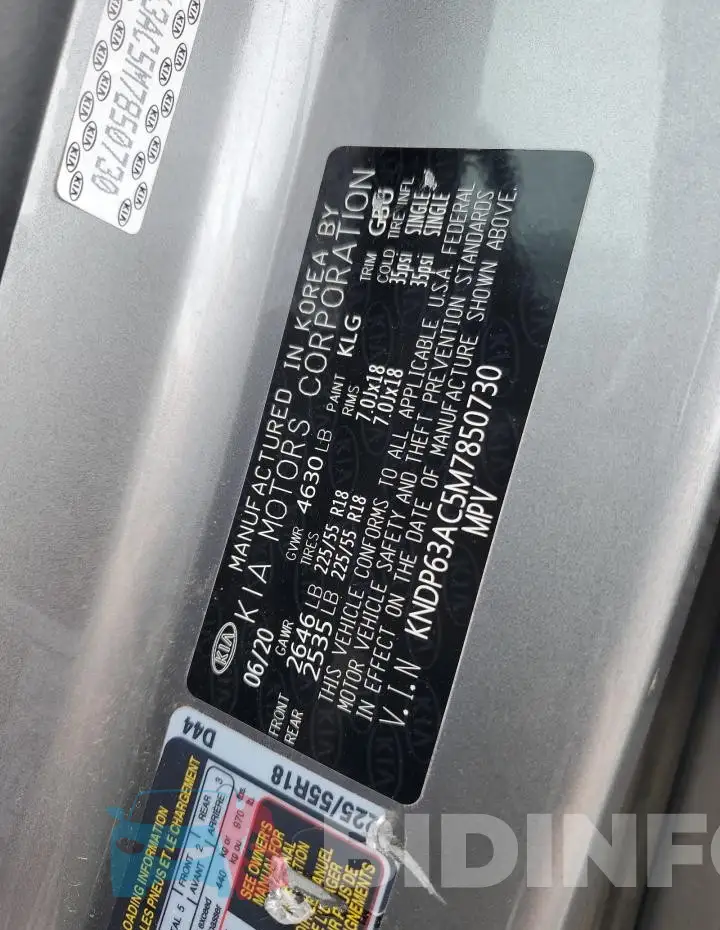 KNDP63AC5M7850730 Photo# 14