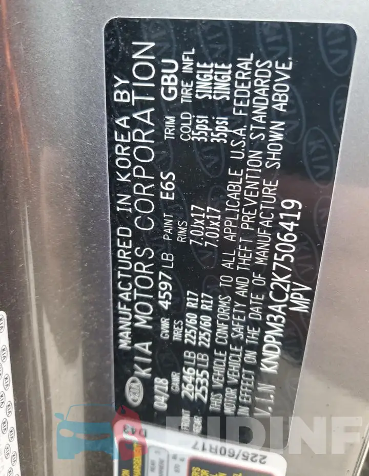 KNDPM3AC2K7506419 Photo# 13