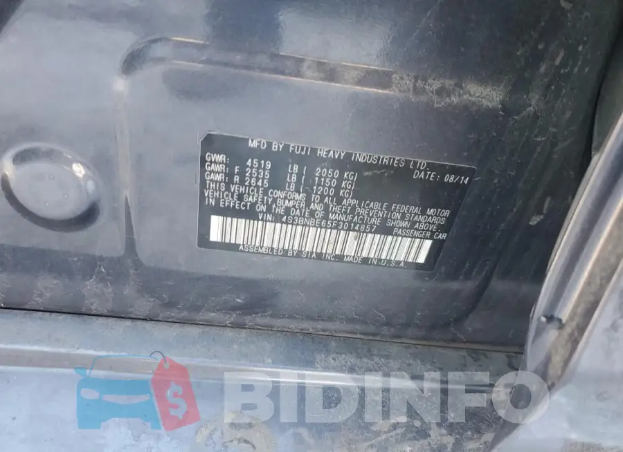 4S3BNBE65F3014857 Photo# 12