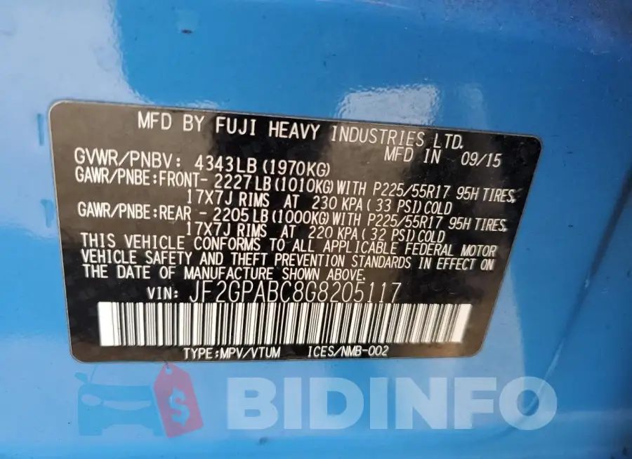 JF2GPABC8G8205117 Photo# 12
