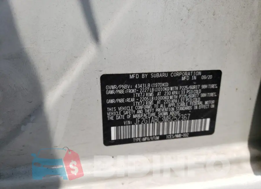 JF2GTABC3M8252367 Photo# 12