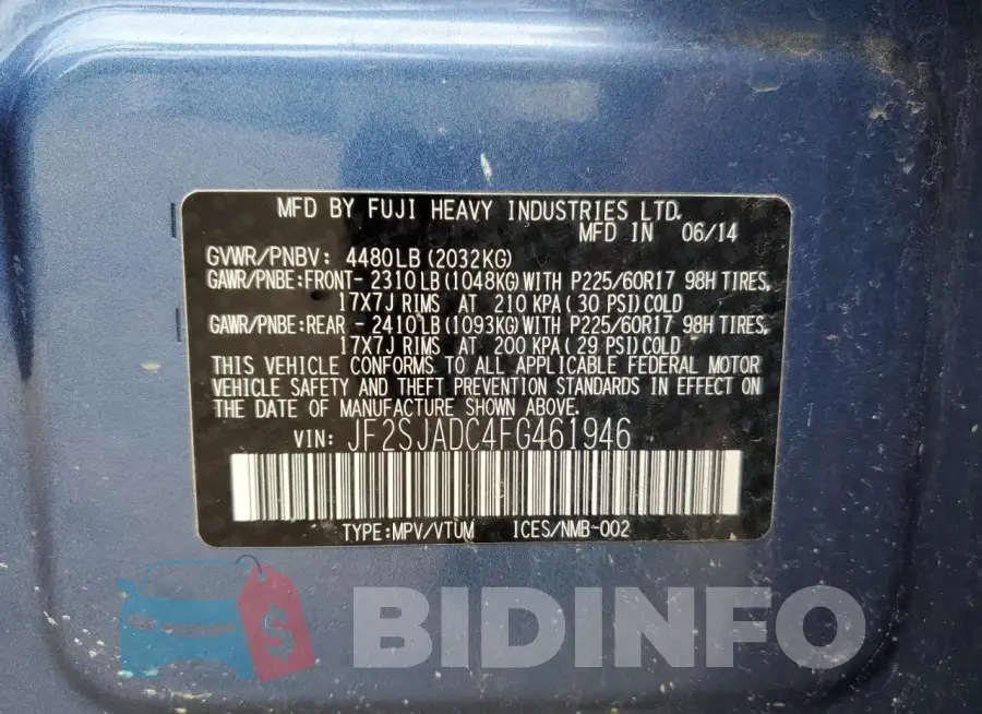 JF2SJADC4FG461946 Photo# 12