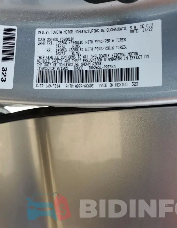 3TYAX5GN5PT071205 Photo# 12