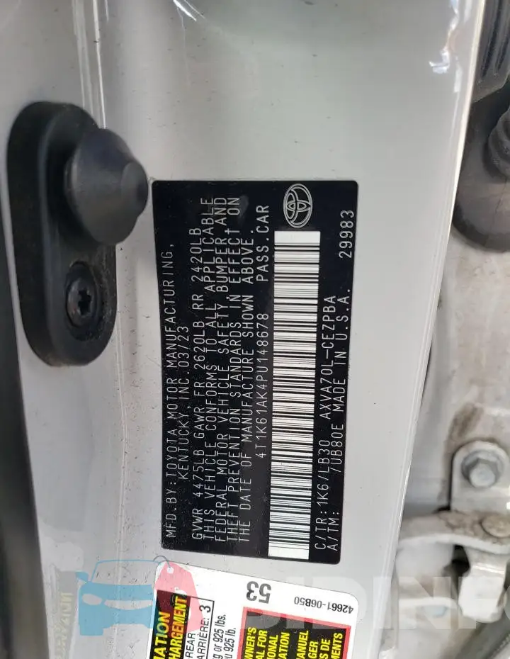 4T1K61AK4PU148678 Photo# 12