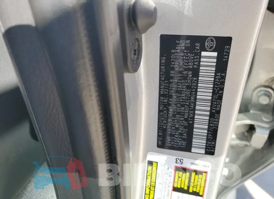 4T1K61AK9MU442928 Photo# 12