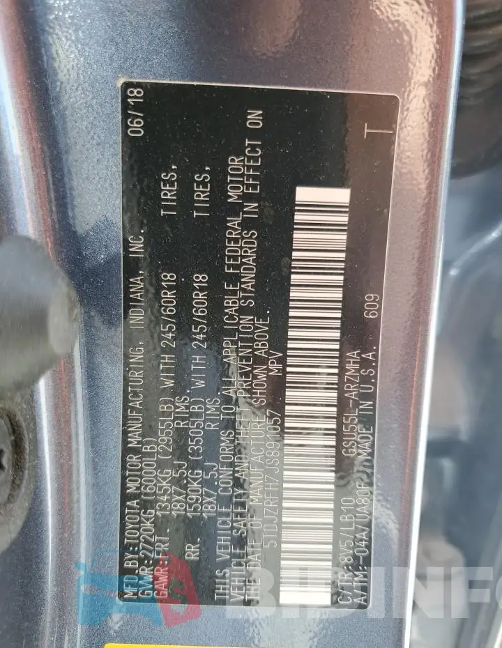 5TDJZRFH7JS891057 Photo# 13