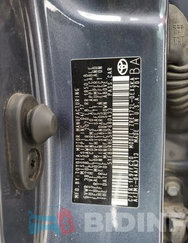 5YFBURHE5HP680433 Photo# 12
