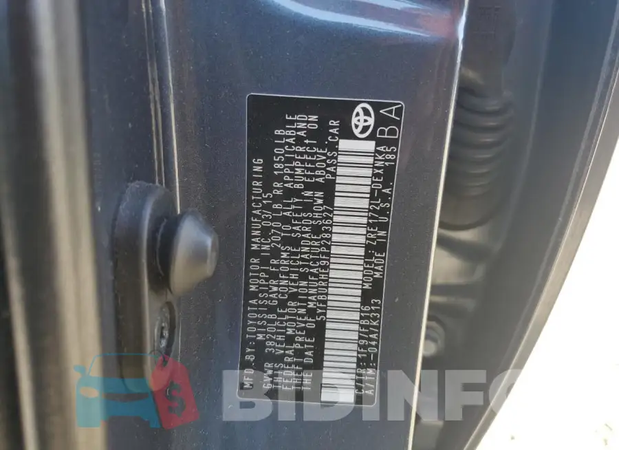 5YFBURHE9FP283627 Photo# 12
