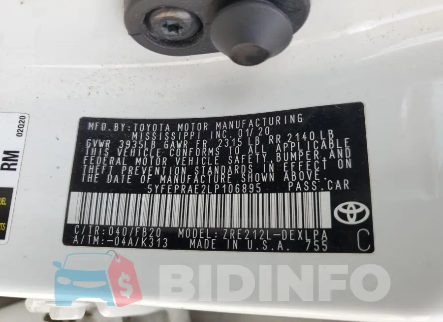 5YFEPRAE2LP106895 Photo# 12
