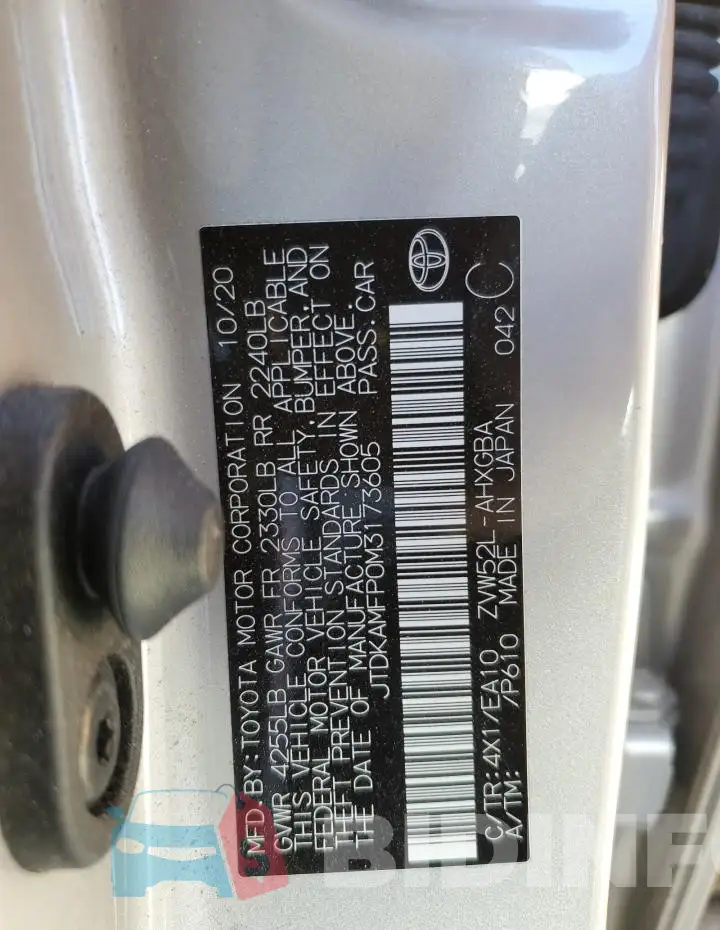 JTDKAMFP0M3173605 Photo# 12