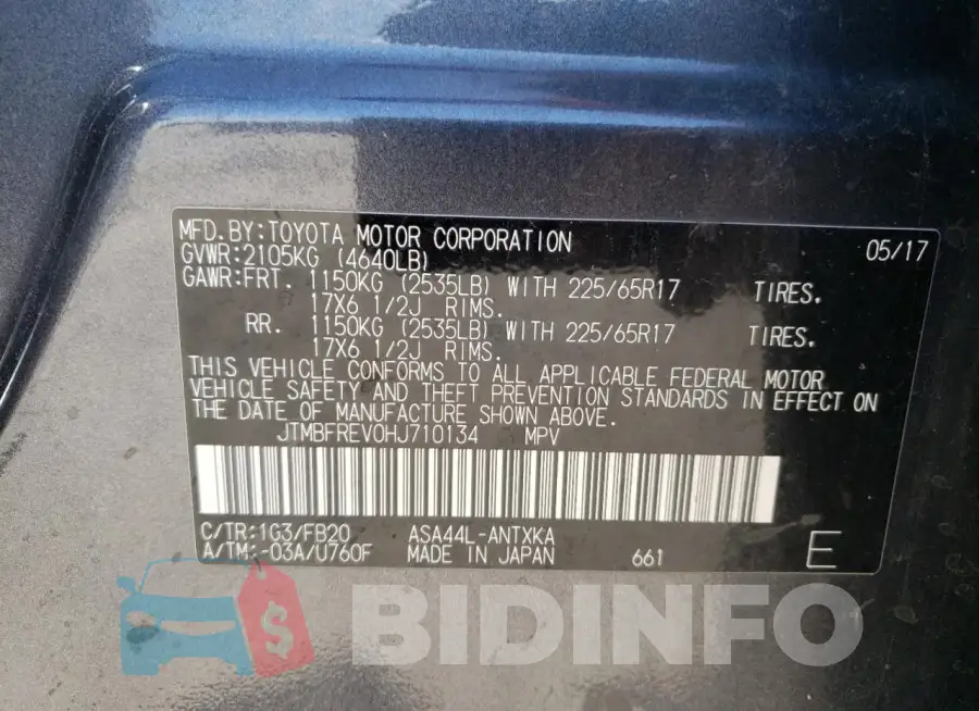 JTMBFREV0HJ710134 Photo# 12