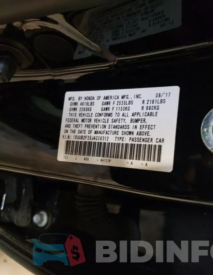 19UUB2F35JA008312 Photo# 12