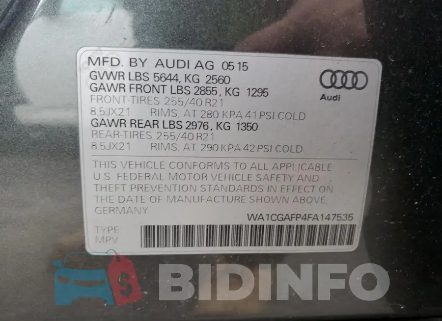WA1CGAFP4FA147535 Photo# 14