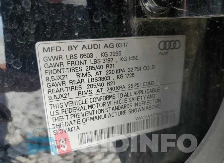 WA1VAAF76HD051191 Photo# 12