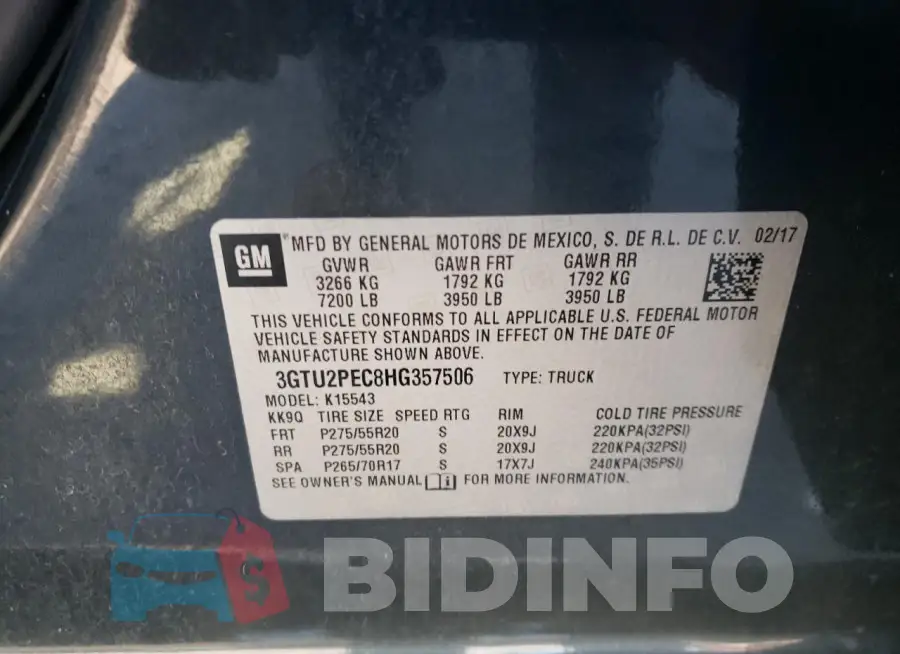 3GTU2PEC8HG357506 Photo# 12