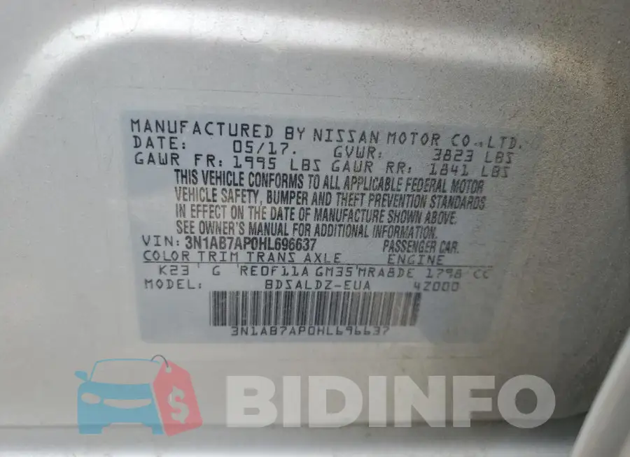 3N1AB7AP0HL696637 Photo# 12