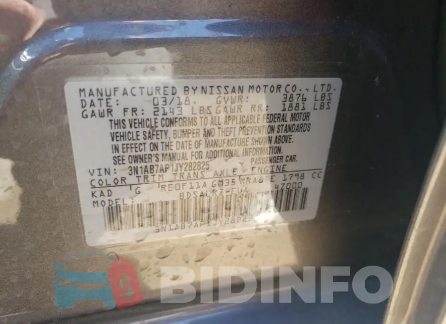 3N1AB7AP1JY282825 Photo# 13