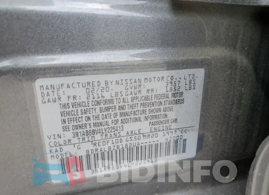 3N1AB8BV4LY225413 Photo# 12