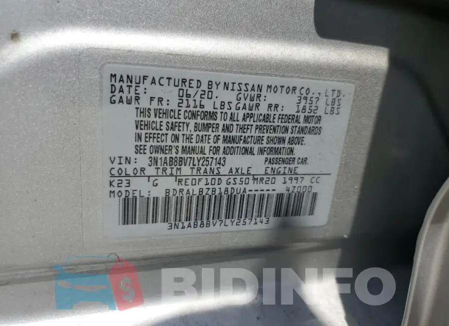 3N1AB8BV7LY257143 Photo# 12