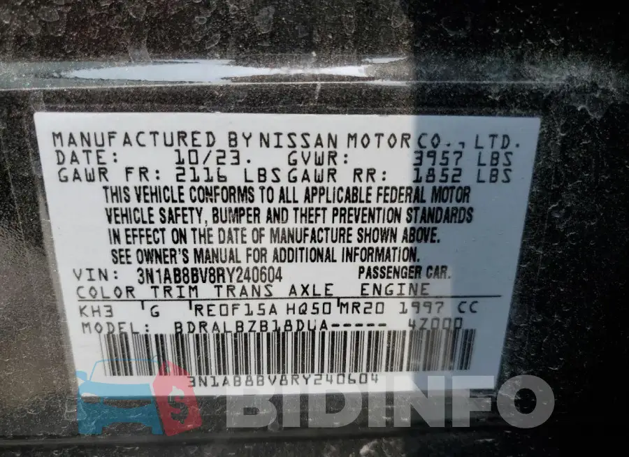 3N1AB8BV8RY240604 Photo# 12