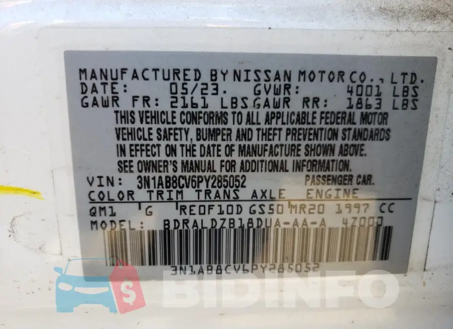 3N1AB8CV6PY285052 Photo# 12