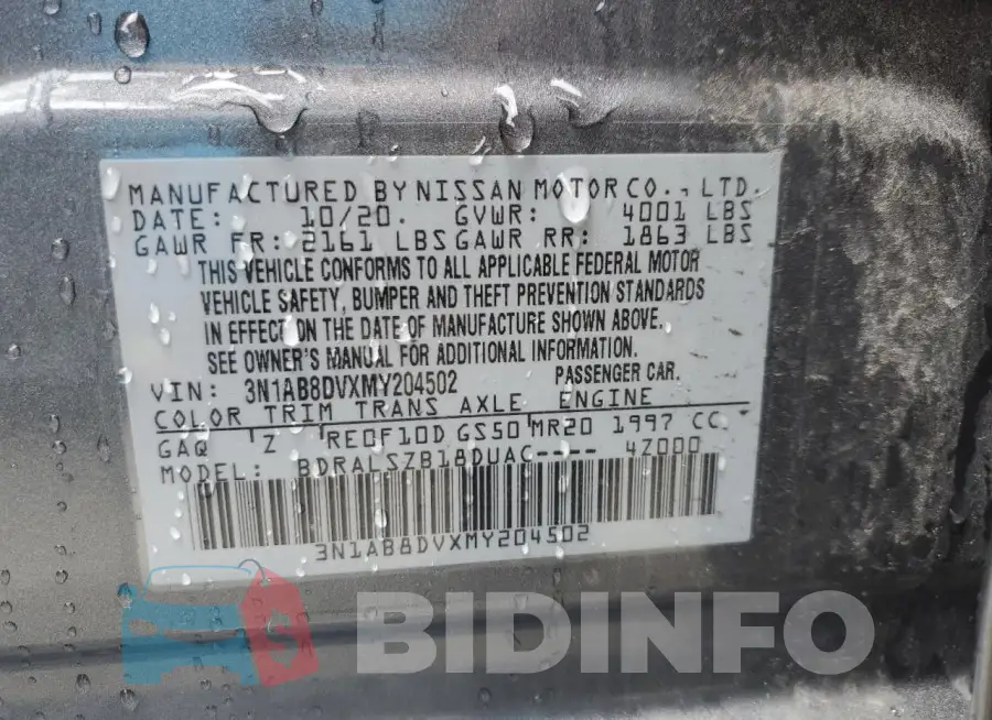 3N1AB8DVXMY204502 Photo# 12