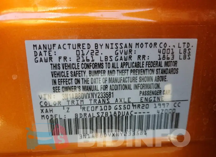3N1AB8DVXNY233581 Photo# 12