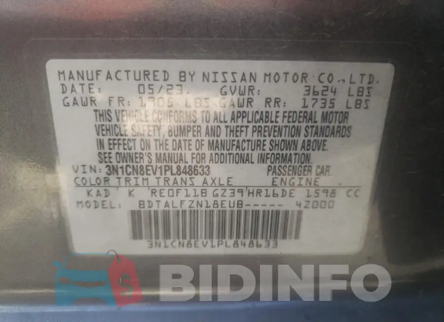 3N1CN8EV1PL848633 Photo# 12