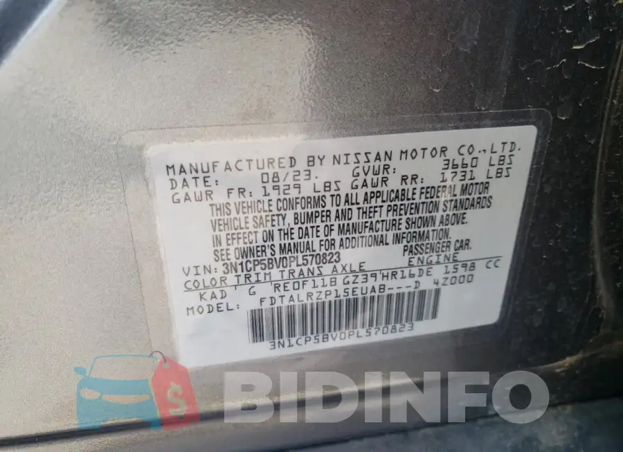 3N1CP5BV0PL570823 Photo# 12