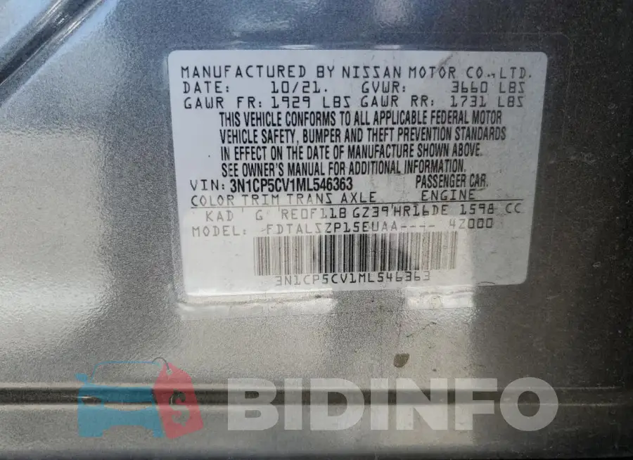 3N1CP5CV1ML546363 Photo# 12