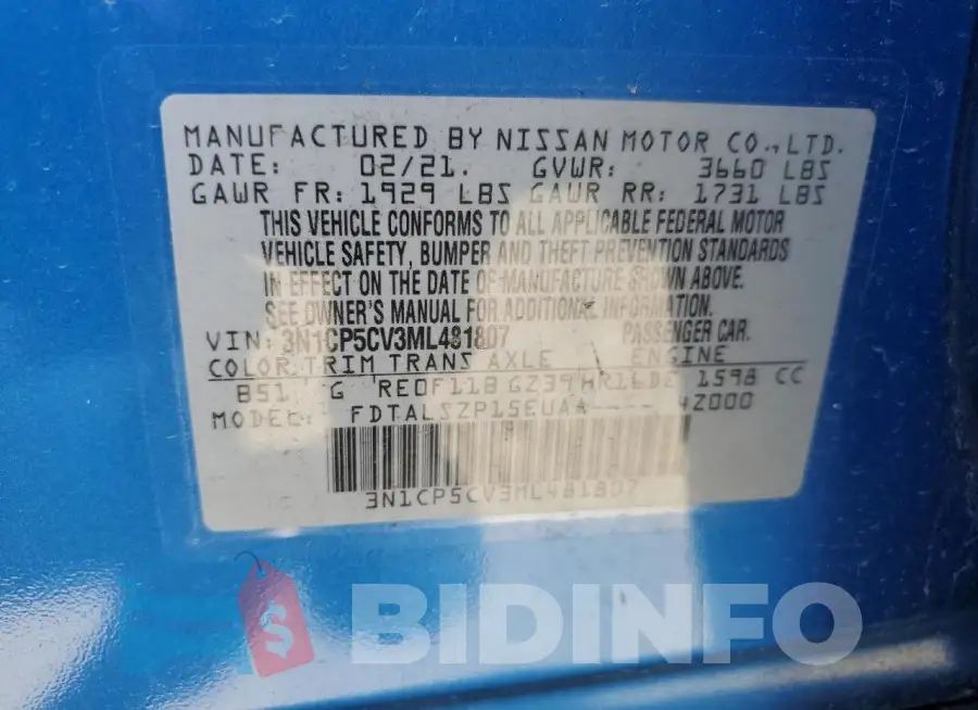 3N1CP5CV3ML481807 Photo# 14