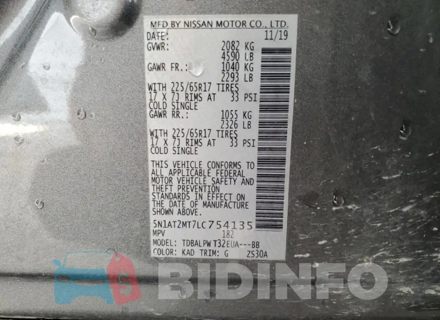 5N1AT2MT7LC754135 Photo# 13