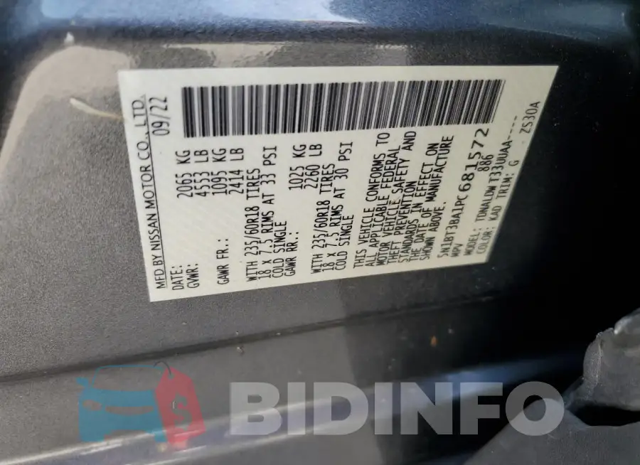 5N1BT3BA1PC681572 Photo# 14