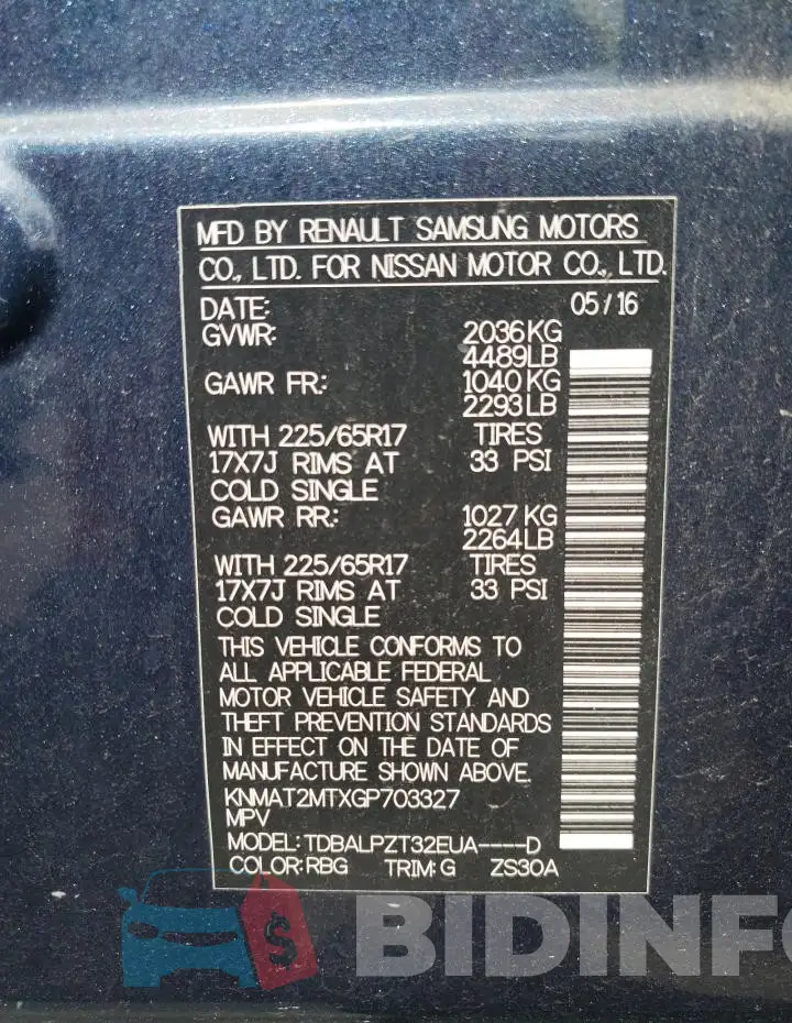 KNMAT2MTXGP703327 Photo# 13