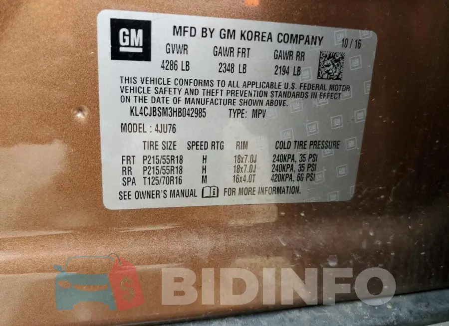 KL4CJBSM3HB042985 Photo# 13