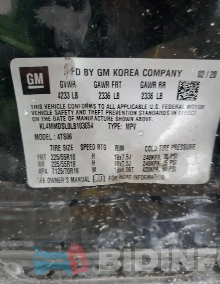 KL4MMDSL0LB103054 Photo# 13