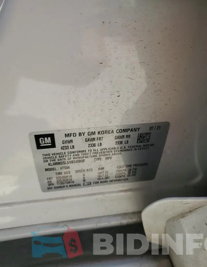 KL4MMDSL5NB045848 Photo# 12