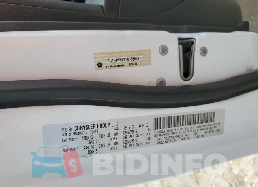 1C4NJPBAXFD156534 Photo# 12